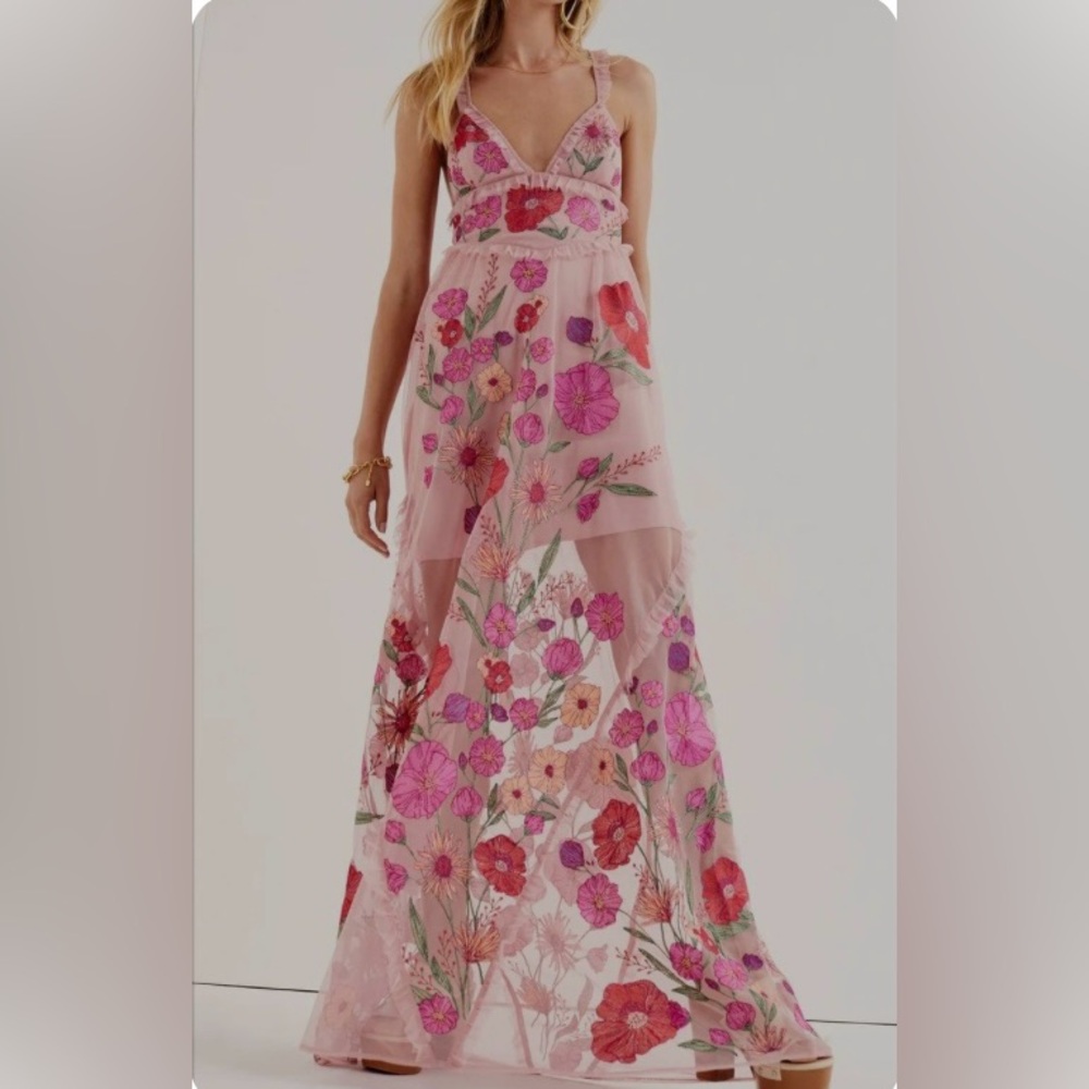 For Love And Lemons Kaylee Floral Maxi Dress
